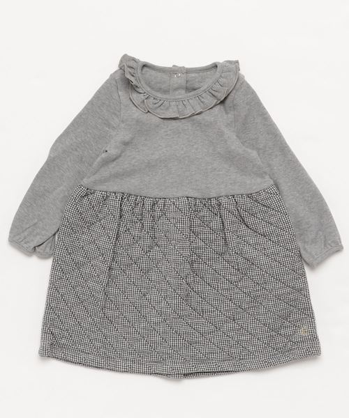 Petit Bateau プチバトー の 千鳥格子切替ワンピース ワンピース Wear