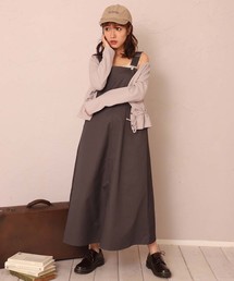 one after another NICE CLAUP | ロングジャンパースカート(ジャンパースカート)