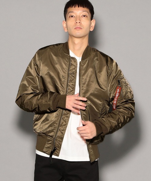 ALPHA(アルファ)の「【ユニセックス対応】定番 MA-1 ナイロンジャケット(MA-1)」|ブラウン系その他