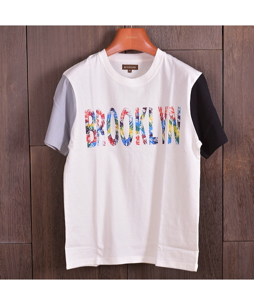 ARCHIVER(アーカイバ)の「【Bl】ボタニカルプリントロゴTシャツ 半袖(Tシャツ/カットソー・レディース・ネイビー/グレー/マルチ/ブラック/ホワイト・MEDIUM/LARGE)」の8枚目の写真