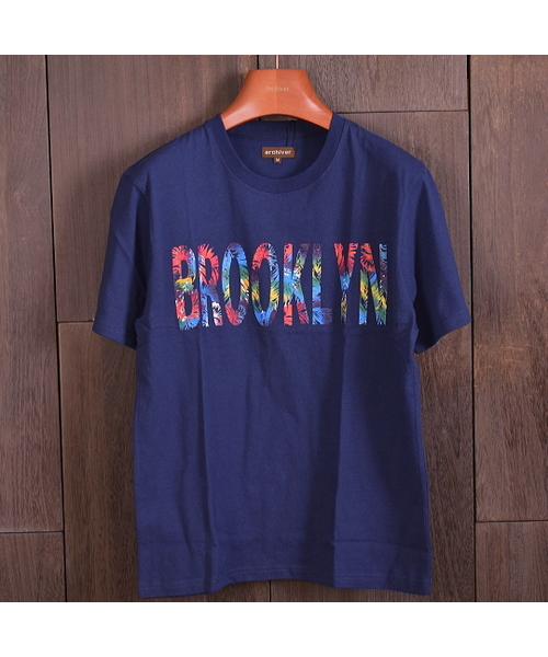 ARCHIVER(アーカイバ)の「【Bl】ボタニカルプリントロゴTシャツ 半袖(Tシャツ/カットソー・レディース・ネイビー/グレー/マルチ/ブラック/ホワイト・MEDIUM/LARGE)」の10枚目の写真