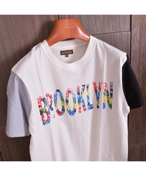 ARCHIVER(アーカイバ)の「【Bl】ボタニカルプリントロゴTシャツ 半袖(Tシャツ/カットソー・レディース・ネイビー/グレー/マルチ/ブラック/ホワイト・MEDIUM/LARGE)」の13枚目の写真