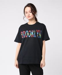 【Bl】ボタニカルプリントロゴTシャツ 半袖