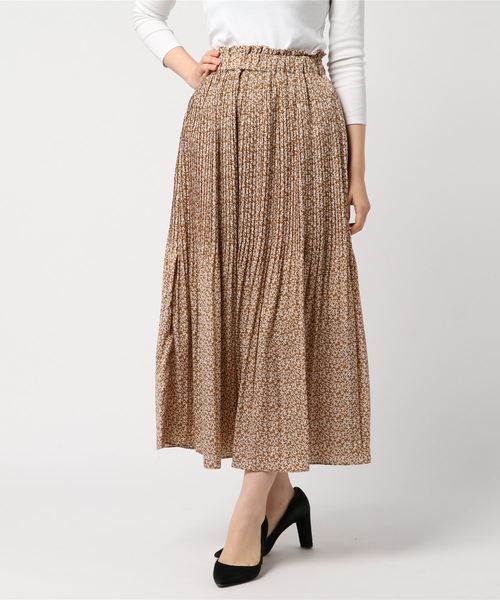 archives（アルシーヴ）の「小花消しプリーツスカート（スカート・レディース・ベージュ/ブラック/オフホワイト・MEDIUM）」の9枚目の写真