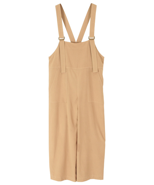 titivate(ティティベイト)の「シンプルワイドパンツオールインワン(つなぎ/オールインワン・レディース・ブラック/ネイビー/ライトベージュ・S/M/L)」の2枚目の写真