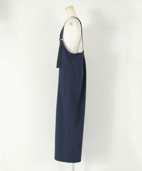 titivate(ティティベイト)の「シンプルワイドパンツオールインワン(つなぎ/オールインワン・レディース・ブラック/ネイビー/ライトベージュ・S/M/L)」の7枚目の写真