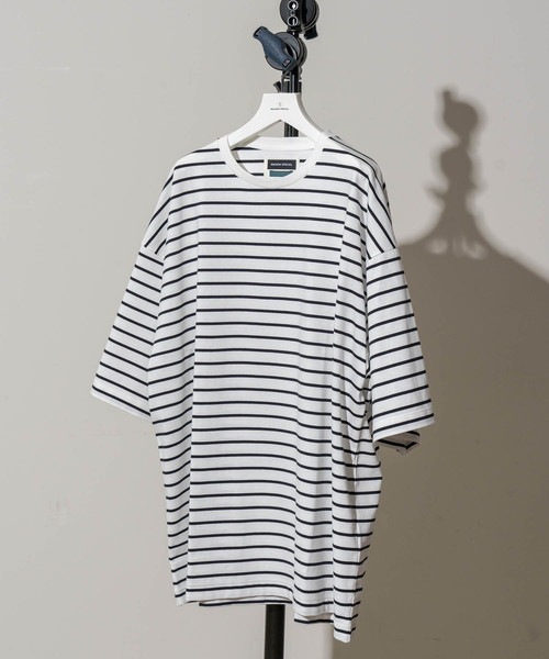 MAISON SPECIAL（メゾンスペシャル）の「“FINE SMOOTH” プライムオーバーサイズカットソー 【MAISON SPECIAL/メゾンスペシャル】（Tシャツ/カットソー・メンズ・ブラック/オフホワイト/ラベンダー/ネイビー/マルチ・46/48）」の5枚目の写真