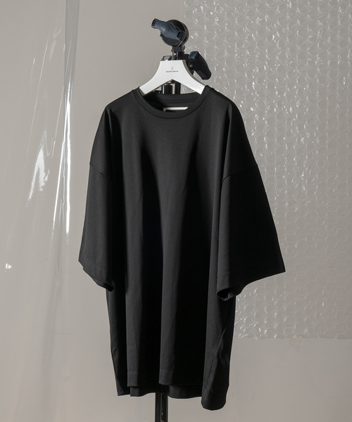 MAISON SPECIAL（メゾンスペシャル）の「“FINE SMOOTH” プライムオーバーサイズカットソー 【MAISON SPECIAL/メゾンスペシャル】（Tシャツ/カットソー・メンズ・ブラック/オフホワイト/ラベンダー/ネイビー/マルチ・46/48）」の2枚目の写真