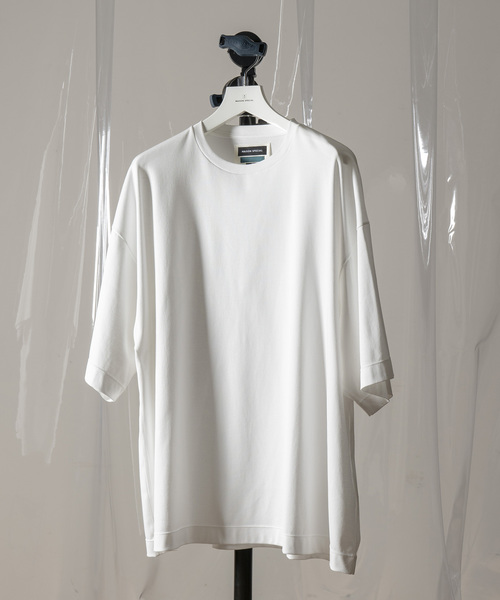 MAISON SPECIAL（メゾンスペシャル）の「“FINE SMOOTH” プライムオーバーサイズカットソー 【MAISON SPECIAL/メゾンスペシャル】（Tシャツ/カットソー・メンズ・ブラック/オフホワイト/ラベンダー/ネイビー/マルチ・46/48）」の10枚目の写真