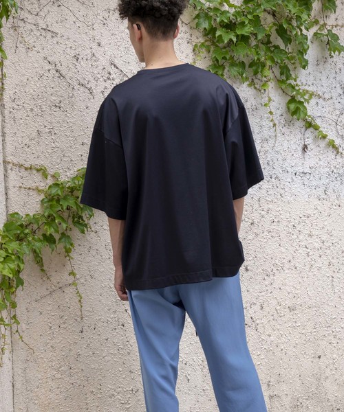 MAISON SPECIAL（メゾンスペシャル）の「“FINE SMOOTH” プライムオーバーサイズカットソー 【MAISON SPECIAL/メゾンスペシャル】（Tシャツ/カットソー・メンズ・ブラック/オフホワイト/ラベンダー/ネイビー/マルチ・46/48）」の19枚目の写真