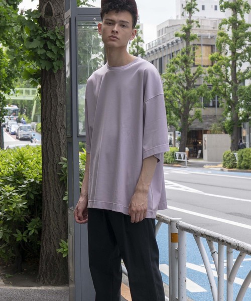 MAISON SPECIAL（メゾンスペシャル）の「“FINE SMOOTH” プライムオーバーサイズカットソー 【MAISON SPECIAL/メゾンスペシャル】（Tシャツ/カットソー・メンズ・ブラック/オフホワイト/ラベンダー/ネイビー/マルチ・46/48）」の17枚目の写真