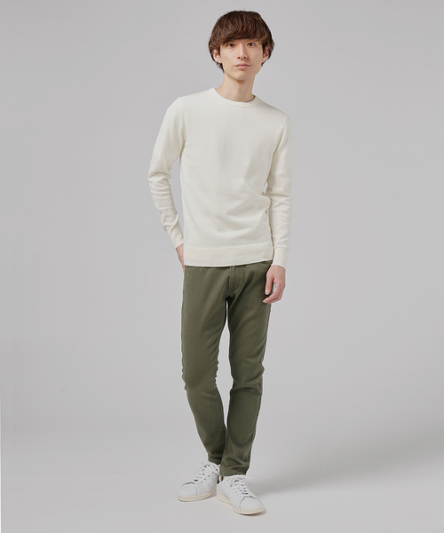 ZOZO（ゾゾ）の「ホールガーメントコットンクルーネックニットプルオーバー（パターンオーダー）／ネイビー[MEN]（ニット/セーター・メンズ・ネイビー・マルチサイズ）」の3枚目の写真