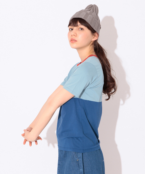 BEAMS BOY(ビームスボーイ)の「○BEAMS BOY / 3トーン ポケット T(Tシャツ/カットソー・レディース・ライトグレー/サックスブルー・ONE SIZE)」の3枚目の写真