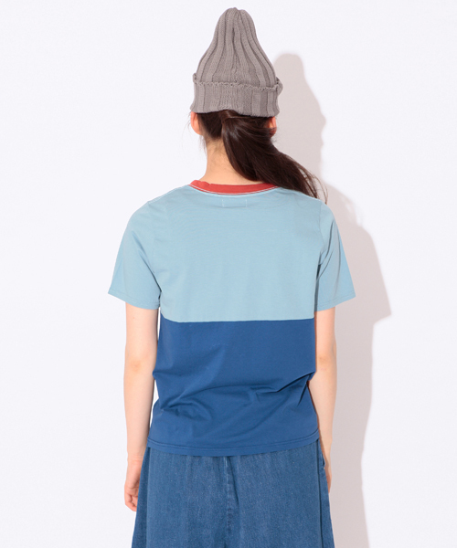 BEAMS BOY(ビームスボーイ)の「○BEAMS BOY / 3トーン ポケット T(Tシャツ/カットソー・レディース・ライトグレー/サックスブルー・ONE SIZE)」の4枚目の写真