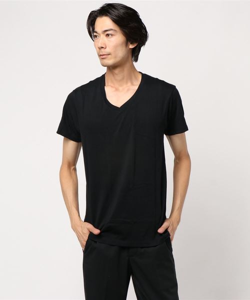 FRUIT OF THE LOOM(フルーツオブザルーム)の「FRUIT OF THE LOOM 30/綿100%半袖V首2P(Tシャツ/カットソー・メンズ・ホワイト/ブラック/グレー・M/L/XL)」の7枚目の写真
