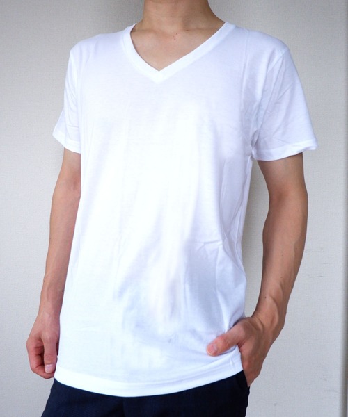 FRUIT OF THE LOOM(フルーツオブザルーム)の「FRUIT OF THE LOOM 30/綿100%半袖V首2P(Tシャツ/カットソー・メンズ・ホワイト/ブラック/グレー・M/L/XL)」の13枚目の写真