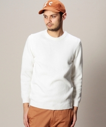 BEAUTY&YOUTH UNITED ARROWS | BY リリーヤーン コットン ミドルゲージ クルーネック ニット（bg4）◆(ニット/セーター)