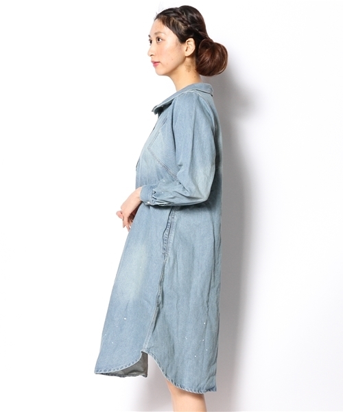 Kastane（カスタネ）の「【Kastane】デニムドルマンワンピース（ワンピース・レディース・インディゴブルー/ブルー・FREE）」の4枚目の写真