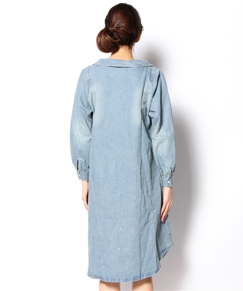 Kastane（カスタネ）の「【Kastane】デニムドルマンワンピース（ワンピース・レディース・インディゴブルー/ブルー・FREE）」の5枚目の写真