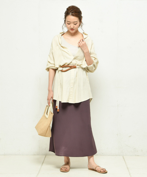 DouDou（ドゥドゥ）の「無地マーメイドスカート（スカート・レディース・ベージュ/ブラウン/ブルー・FREE）」の17枚目の写真