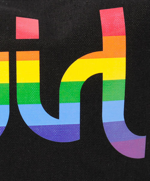 X-girl（エックスガール）の「RAINBOW MINI BAG（エコバッグ/サブバッグ・レディース・ホワイト/ブラック/レッド/ネイビー/ライトブルー・ONE SIZE）」の6枚目の写真