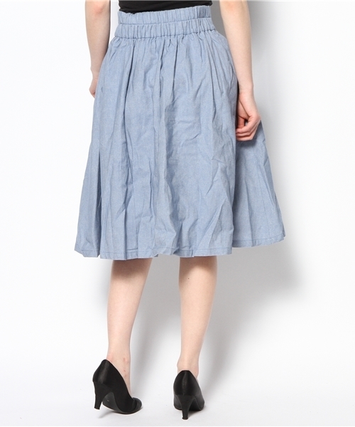 mystic（ミスティック）の「ピンタックサスペンダーギャザースカート（スカート・レディース・ブルー/ブラック/ネイビー・ﾌﾘ-）」の8枚目の写真
