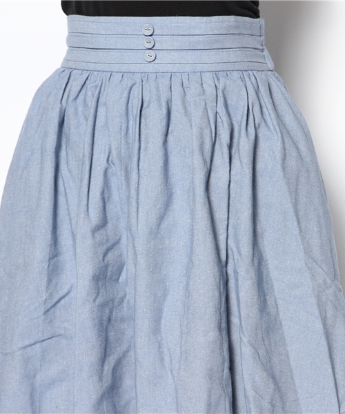 mystic（ミスティック）の「ピンタックサスペンダーギャザースカート（スカート・レディース・ブルー/ブラック/ネイビー・ﾌﾘ-）」の9枚目の写真