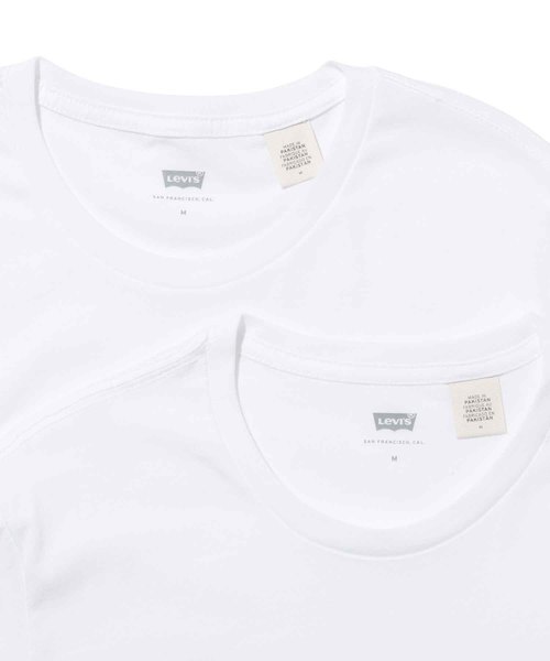 Levi's（リーバイス）の「Levi's/リーバイス スリム2パックTシャツ WHITE +（Tシャツ/カットソー・メンズ・マルチ/ホワイト・L/M/S/XL/XS/XX-LARGE）」の4枚目の写真