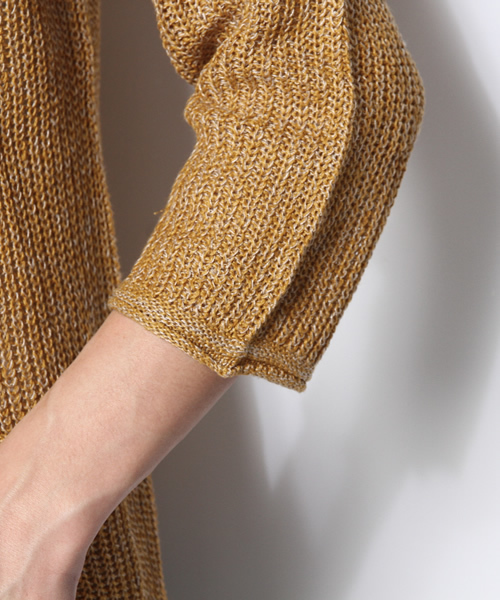 OUTLET(アウトレット)の「【Ciaopanic】畦knitカーディガン(7分)(カーディガン/ボレロ・メンズ・マスタード・LARGE/MEDIUM)」の9枚目の写真