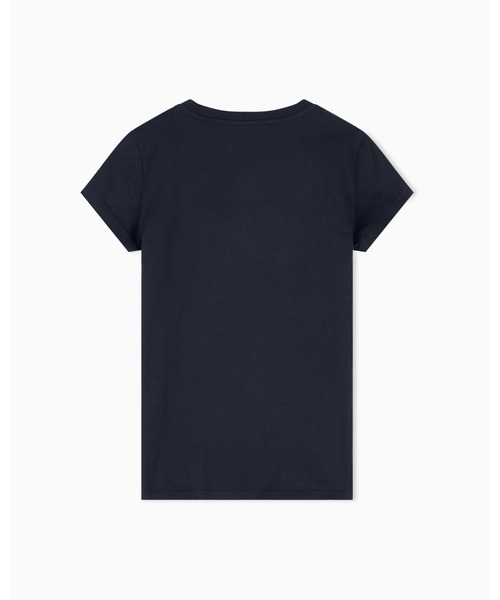 ARMANI EXCHANGE(アルマーニエクスチェンジ)の「【A|Xアルマーニ エクスチェンジ】スパンコールBOXロゴ クルーネック半袖Tシャツ/SLIM(Tシャツ/カットソー・レディース・ブラック/ホワイト×グレー/コーラル/ネイビー・SMALL/MEDIUM/LARGE/X-SMALL/X-LARGE)」の11枚目の写真