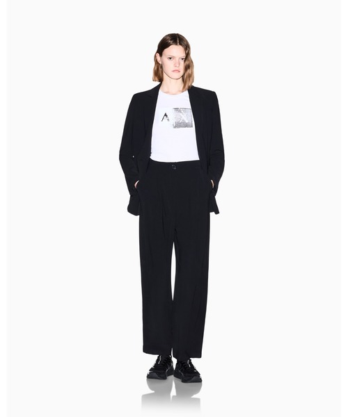 ARMANI EXCHANGE(アルマーニエクスチェンジ)の「【A|Xアルマーニ エクスチェンジ】スパンコールBOXロゴ クルーネック半袖Tシャツ/SLIM(Tシャツ/カットソー・レディース・ブラック/ホワイト×グレー/コーラル/ネイビー・SMALL/MEDIUM/LARGE/X-SMALL/X-LARGE)」の12枚目の写真