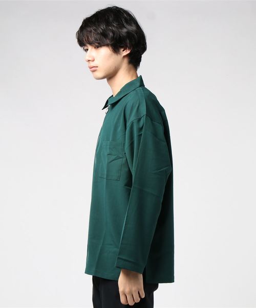 WEGO（ウィゴー）の「WEGO/TRハーフジッププルオーバー（シャツ/ブラウス・メンズ・ブラック/ダークグリーン/ワイン・MEDIUM/LARGE）」の5枚目の写真