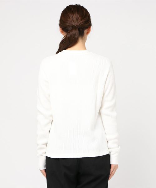 three dots(スリードッツ)の「Brushed triblend thermal crew(Tシャツ/カットソー・レディース・ブルー/クリーム・SMALL/MEDIUM)」の5枚目の写真