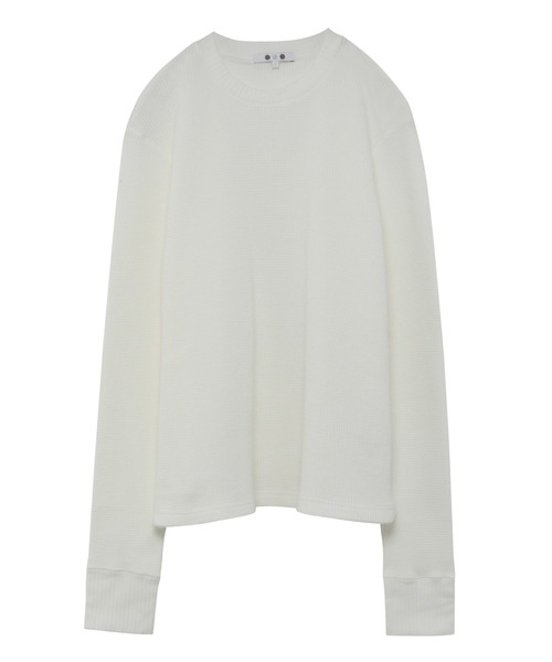 three dots(スリードッツ)の「Brushed triblend thermal crew(Tシャツ/カットソー・レディース・ブルー/クリーム・SMALL/MEDIUM)」の4枚目の写真