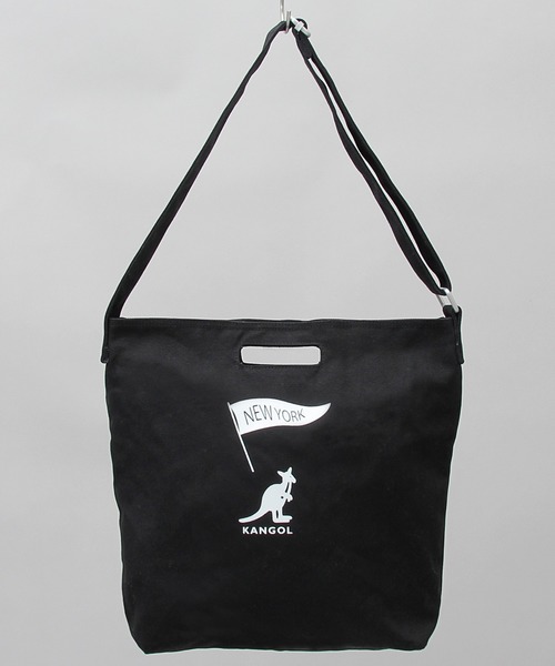 KANGOL（カンゴール）の「16オンス ロゴプリント 厚手 キャンバスショルダーバッグ（ショルダーバッグ・メンズ・ホワイト/ホワイト系その他/ブラック系その他/ホワイト系その他2/ホワイト系その他3/ブラック系その他2/ブラック系その他3/ホワイト系その他4/ブラック系その他5/ホワイト系その他5/ブラック・FREE）」の10枚目の写真