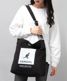 KANGOL（カンゴール）の「16オンス ロゴプリント 厚手 キャンバスショルダーバッグ（ショルダーバッグ）」