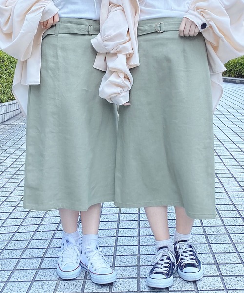 PairPair(ペアペア)の「ベルト付きナロースカート(スカート・レディース・モカ/アイボリー/ブラック/ベージュ/ネイビー/ライトグリーン・FREE)」の5枚目の写真