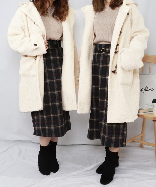 PairPair(ペアペア)の「ベルト付きナロースカート(スカート・レディース・モカ/アイボリー/ブラック/ベージュ/ネイビー/ライトグリーン・FREE)」の7枚目の写真