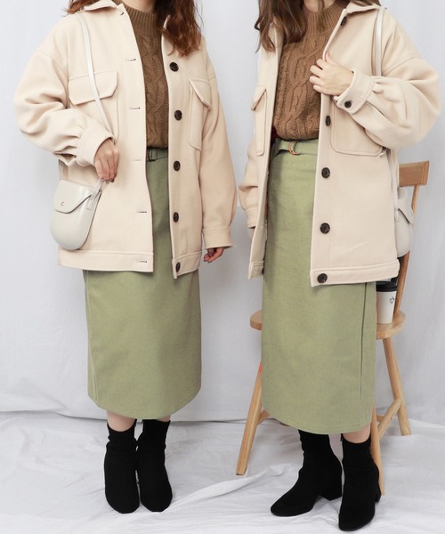 PairPair(ペアペア)の「ベルト付きナロースカート(スカート・レディース・モカ/アイボリー/ブラック/ベージュ/ネイビー/ライトグリーン・FREE)」の17枚目の写真