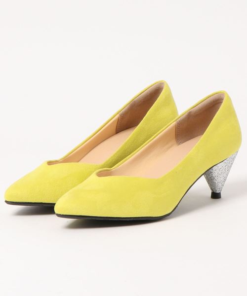 KOBE LETTUCE（コウベレタス）の「トライアングルヒールパンプス（パンプス・レディース・ブラック/イエロー/アイボリー/グレイッシュベージュ・LL/S/M/L）」の14枚目の写真