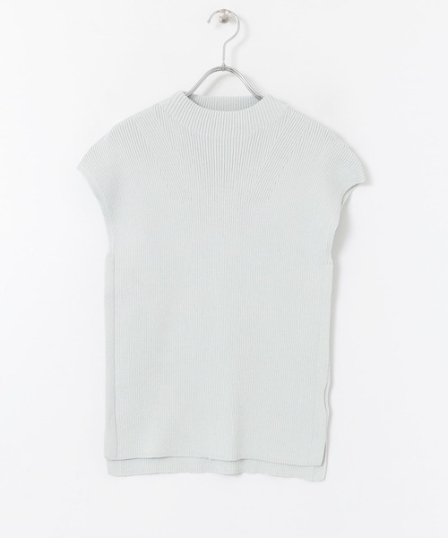 SENSE OF PLACE by URBAN RESEARCH（センスオブプレイスバイアーバンリサーチ）の「モックネックフレンチスリーブセーター（ニット/セーター・レディース・ライトブルー/ブラウン/オフホワイト/イエロー/ライトベージュ/ブラック・FREE）」の10枚目の写真