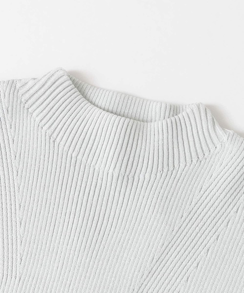 SENSE OF PLACE by URBAN RESEARCH（センスオブプレイスバイアーバンリサーチ）の「モックネックフレンチスリーブセーター（ニット/セーター・レディース・ライトブルー/ブラウン/オフホワイト/イエロー/ライトベージュ/ブラック・FREE）」の19枚目の写真