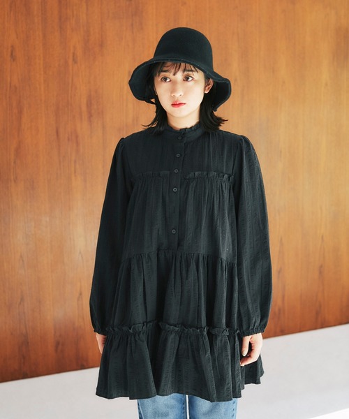 and R（アンドアール）の「バックリボンハット（ハット・レディース・ブラック/オートミール・FREE）」の5枚目の写真