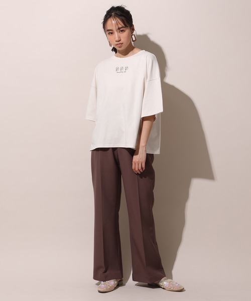 one after another NICE CLAUP（ワンアフターアナザーナイスクラップ）の「ビーズ刺繍フラットミュール（サンダル・レディース・ホワイト/ゴールド/グリーン・SMALL/MEDIUM/LARGE）」の6枚目の写真