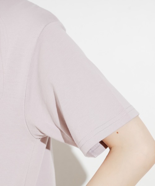 natural couture（ナチュラルクチュール）の「HOMEミニガール刺繍Tワンピ（ワンピース・レディース・オフホワイト/ラベンダー/ナチュラル/スミクロ・FREE）」の10枚目の写真