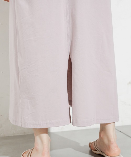 natural couture（ナチュラルクチュール）の「HOMEミニガール刺繍Tワンピ（ワンピース・レディース・オフホワイト/ラベンダー/ナチュラル/スミクロ・FREE）」の11枚目の写真