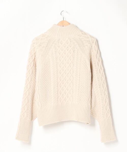 coca（coca）（コカ）の「ドルマンスリーブケーブルニットトップス（ニット/セーター・レディース・アイボリー・ONE SIZE）」の2枚目の写真