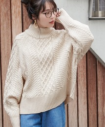 coca（coca） | ドルマンスリーブケーブルニットトップス(ニット/セーター)