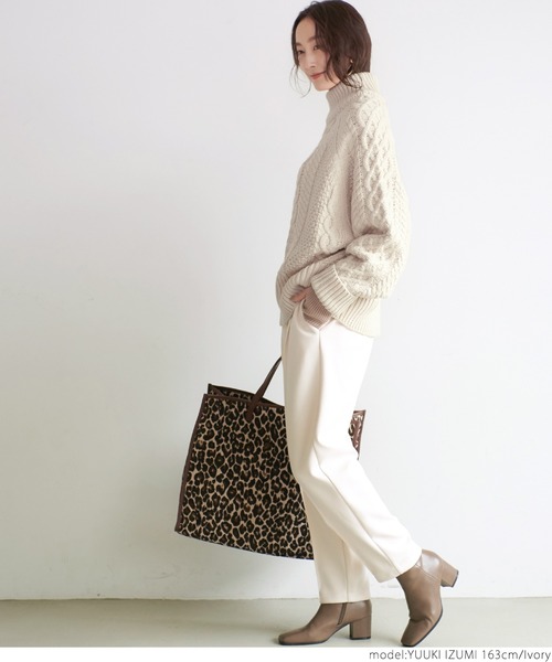 coca（coca）（コカ）の「ドルマンスリーブケーブルニットトップス（ニット/セーター・レディース・アイボリー・ONE SIZE）」の6枚目の写真