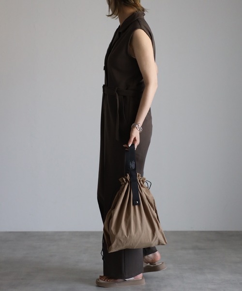 GUSCIO(グッシオ)の「【グッシオベーシック】巾着バッグ エコバッグ マルシェバッグ コンビニバッグ(エコバッグ/サブバッグ・レディース・ブラック/ベージュ/ピンク/ブルー/グリーン/マスタード・FREE)」の20枚目の写真